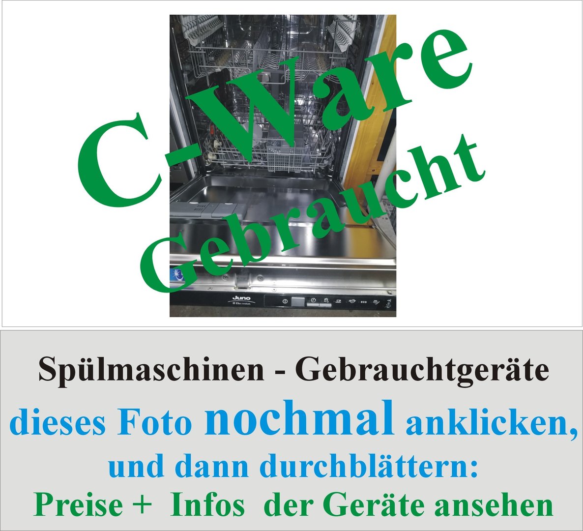 Spülmaschinen - Gebrauchtgeräte - C-Ware