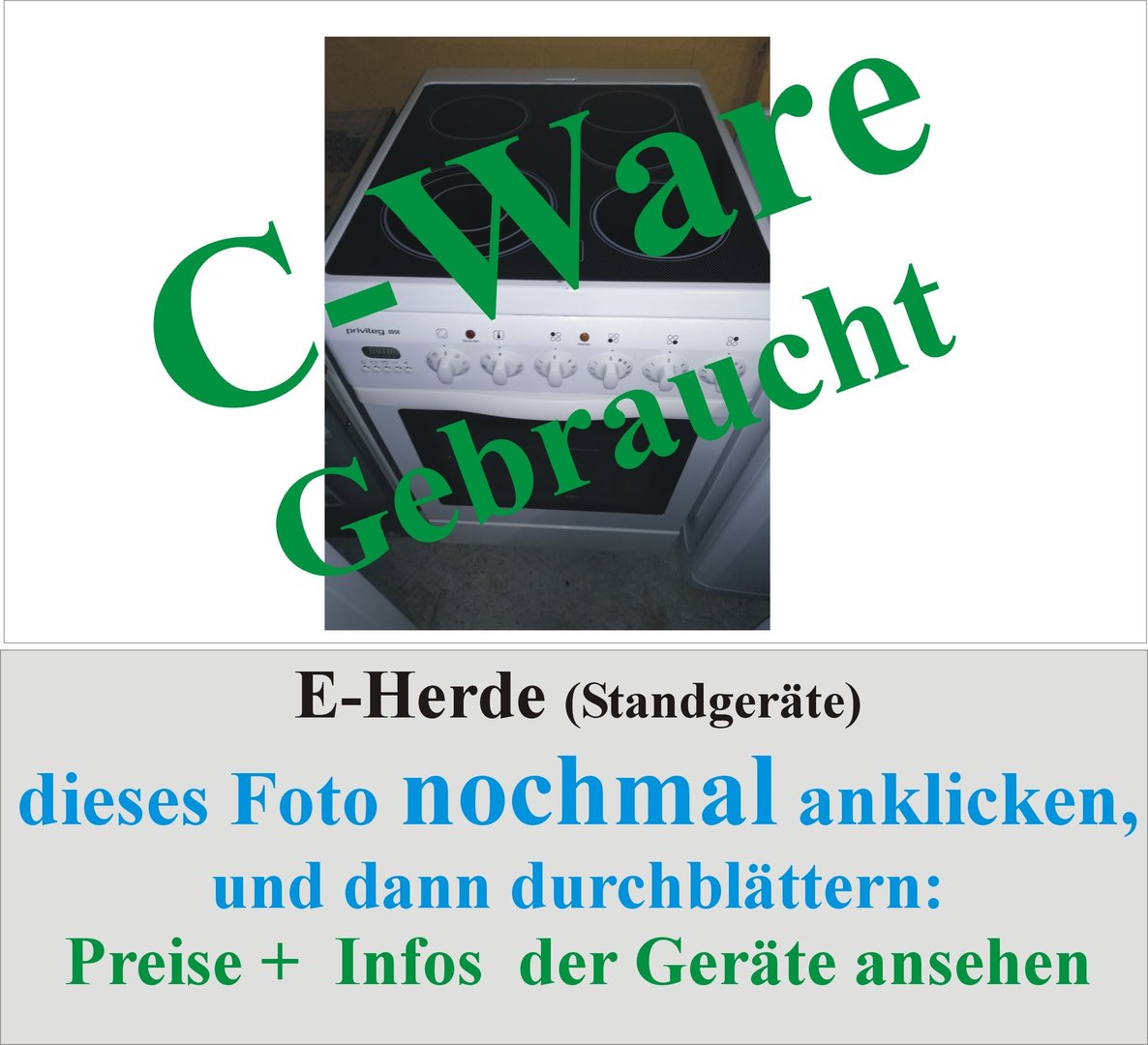 E-Herde - Standgeräte - Gebrauchtgeräte - C-Ware